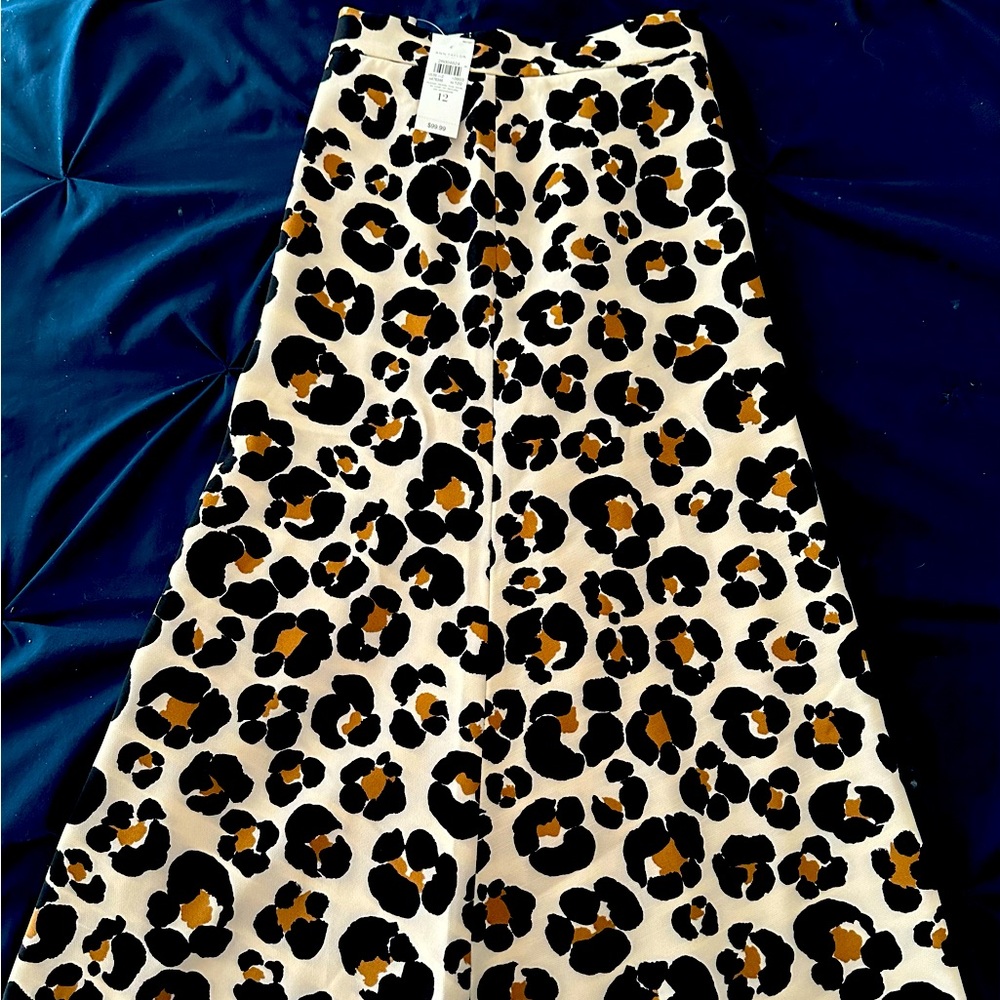 3/4 length leopard print skirt